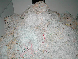 CDM Shredded papers and documents